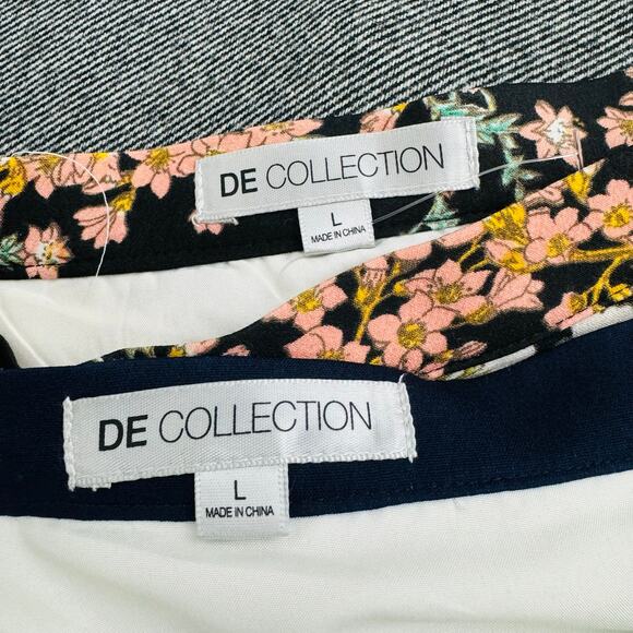 DE Collection Women's Midi Skirts Bundle of 2 Polka Dot & Floral Print L - Picture 12 of 14